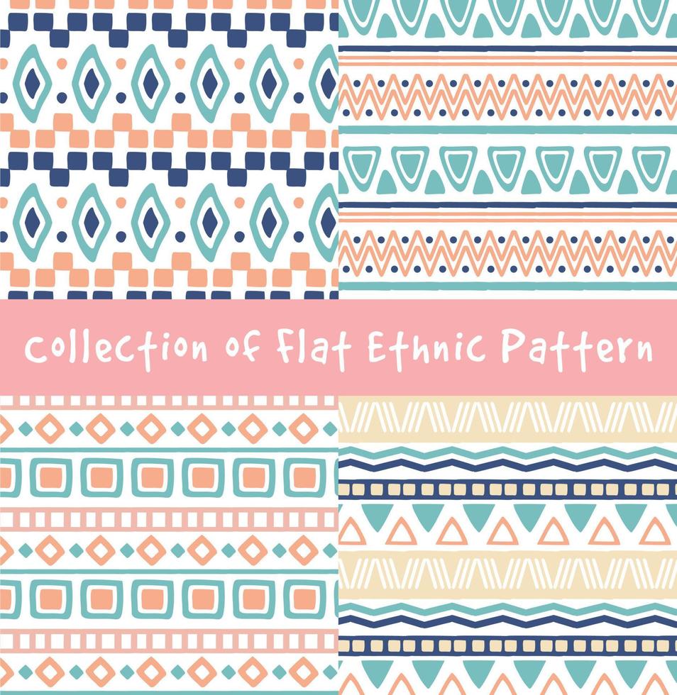 Vektor Illustration von eben ethnisch Muster Sammlung