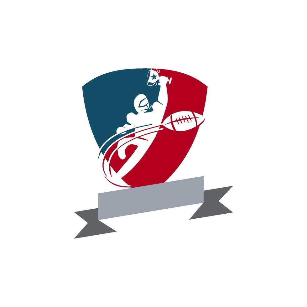 amerikansk fotboll sport logotyp mall design emblem vektor