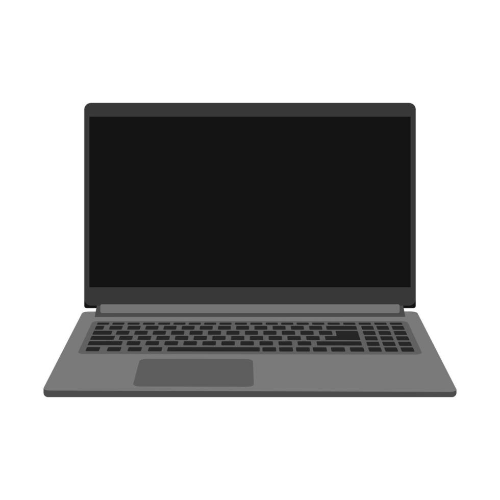 modern rahmenlos Laptop isoliert auf ein Weiß Hintergrund vektor