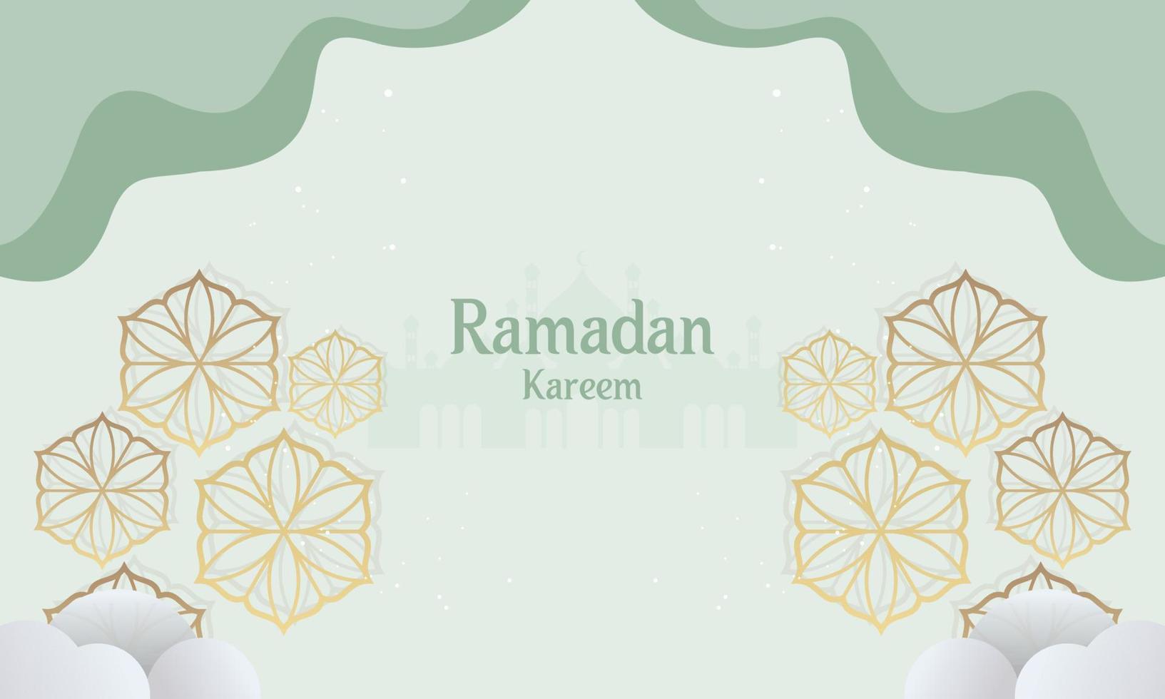 ramadan kareem av islamic festival design med islamic dekorationer vektor