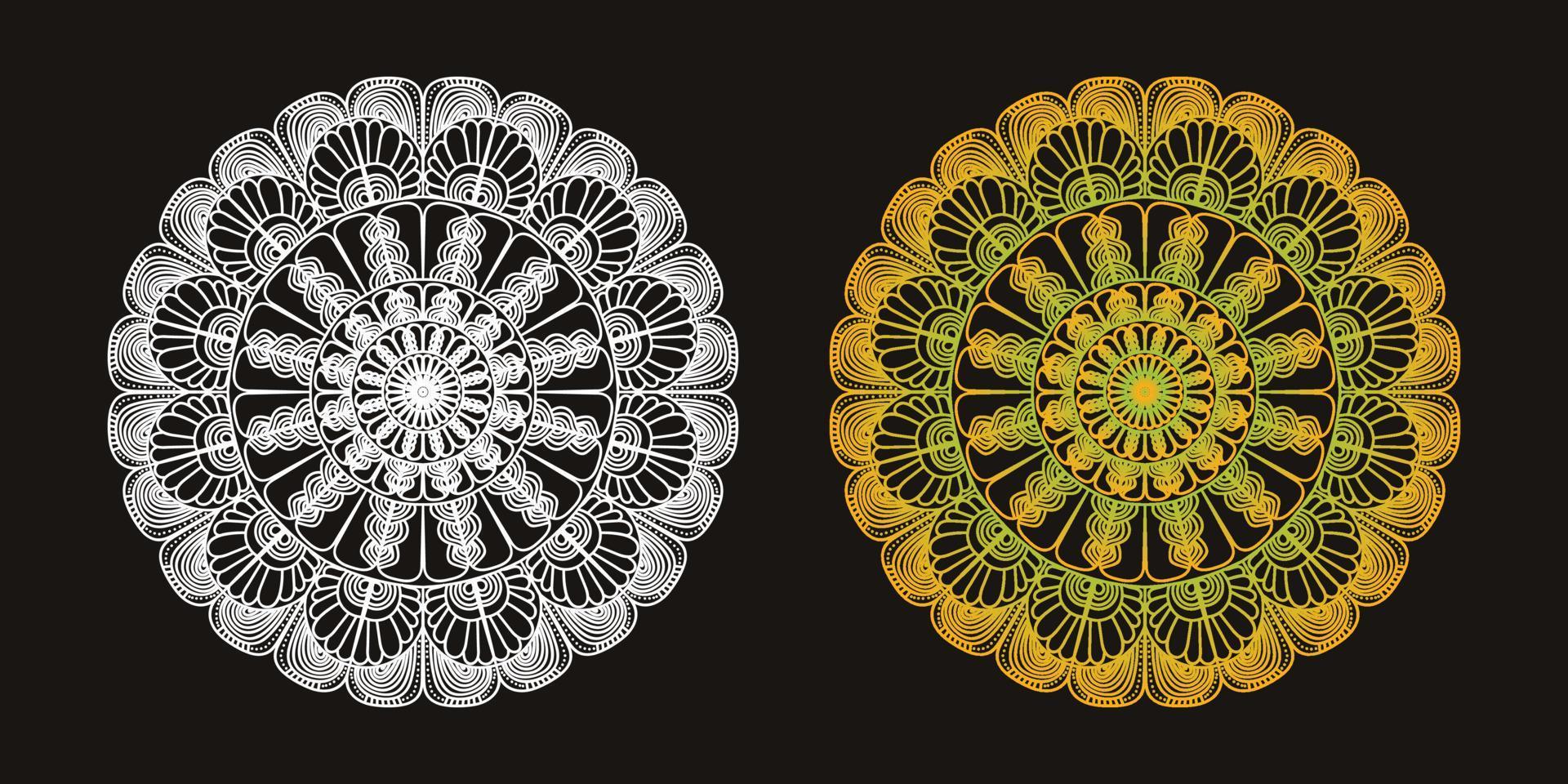 elegant dekorativ lyx mandala mönster vektor