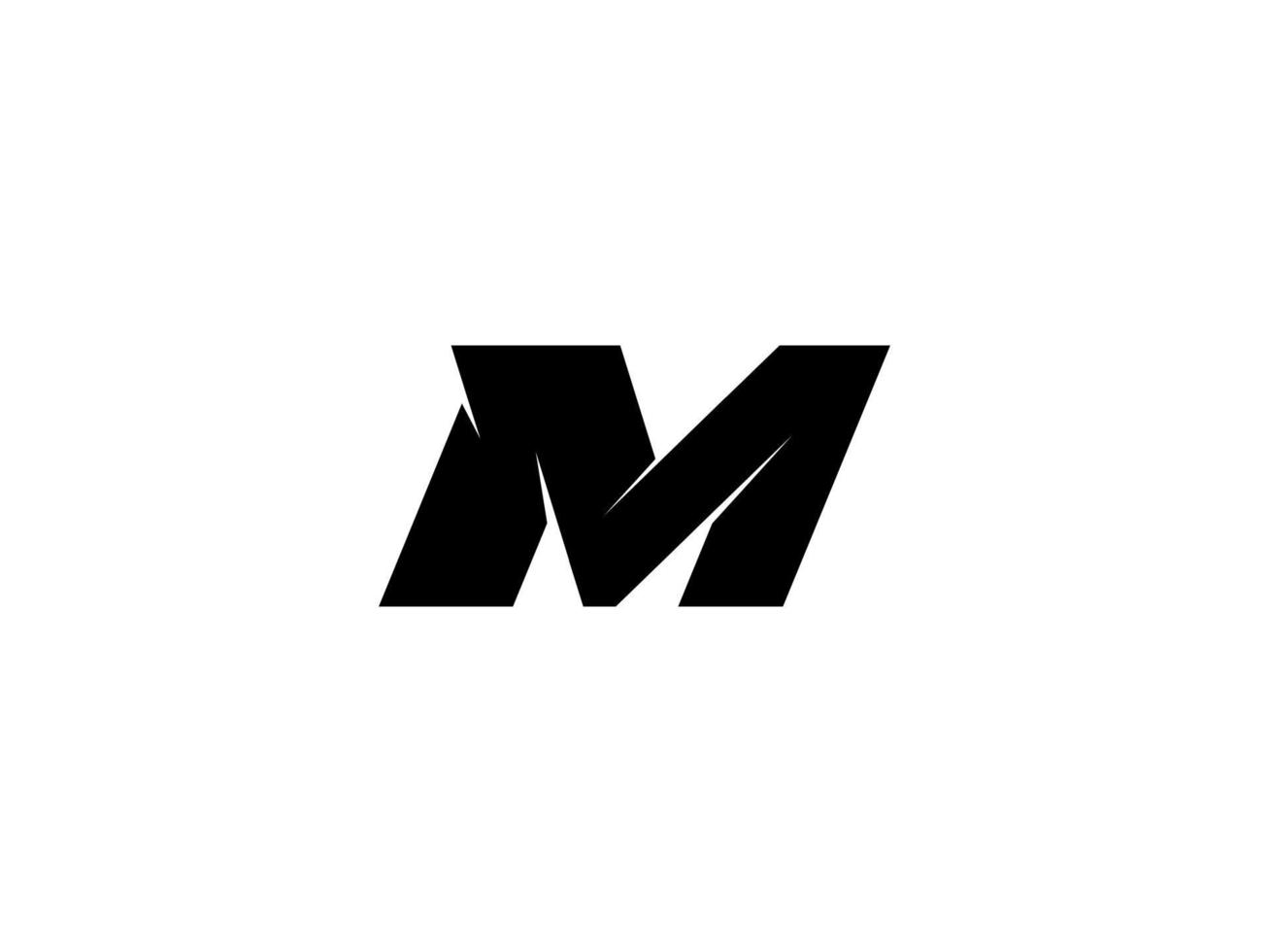 modern brev m logotyp design vektor