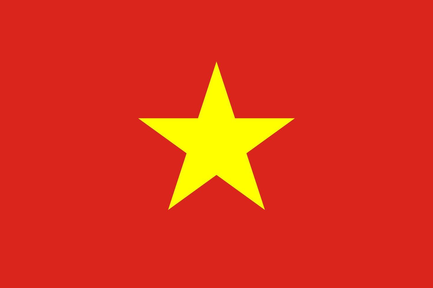 flagga av vietnam. vektor. exakt mått, element proportioner och colors.vietnam flagga Land vektor Asien vietnamese