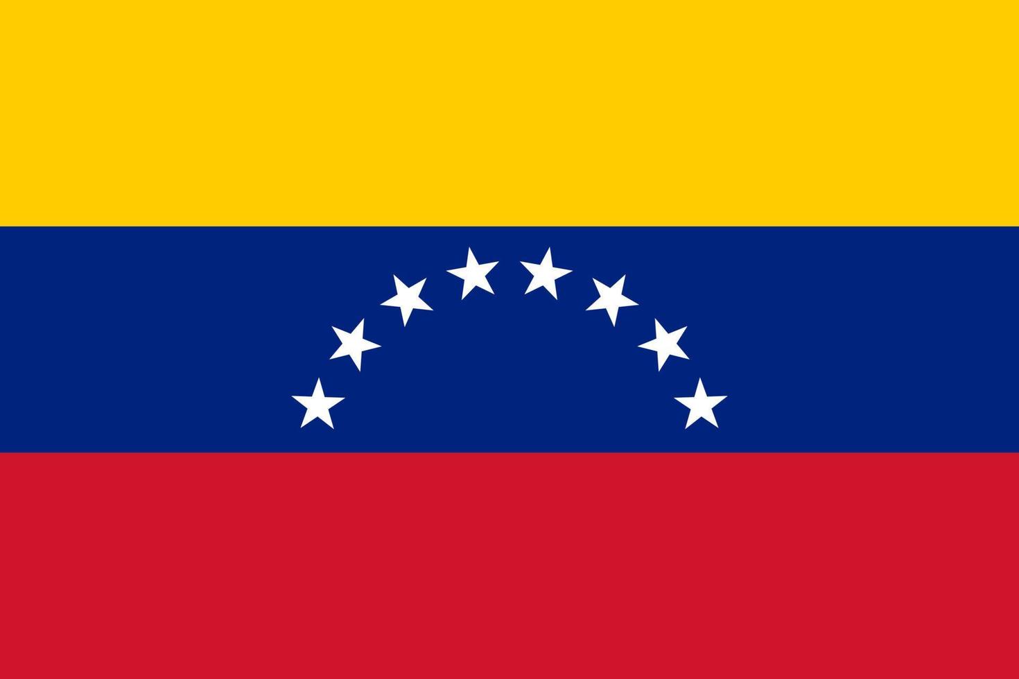 Venezuela Flagge Vektor, Flagge von Venezuela. bürgerlich Variante. Vektor. genau Maße, Element Proportionen und Farben. vektor