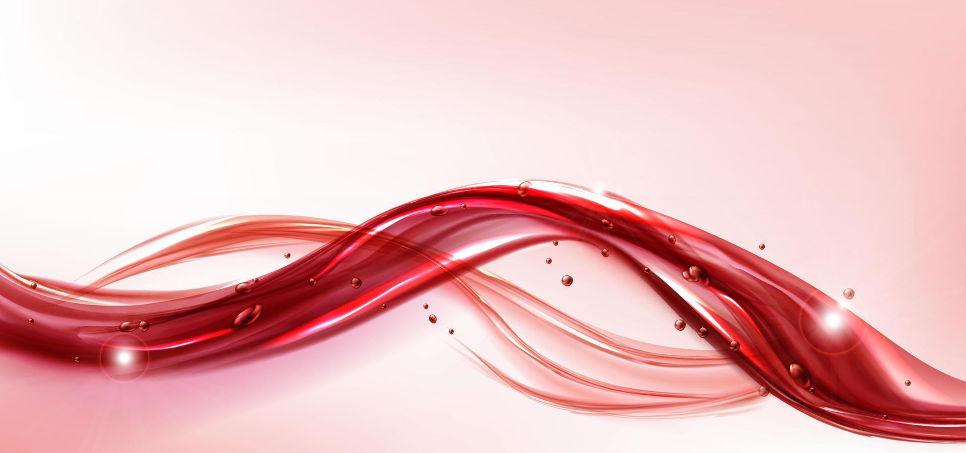 rot fließend Flüssigkeit Spritzen realistisch Saft oder Wein vektor