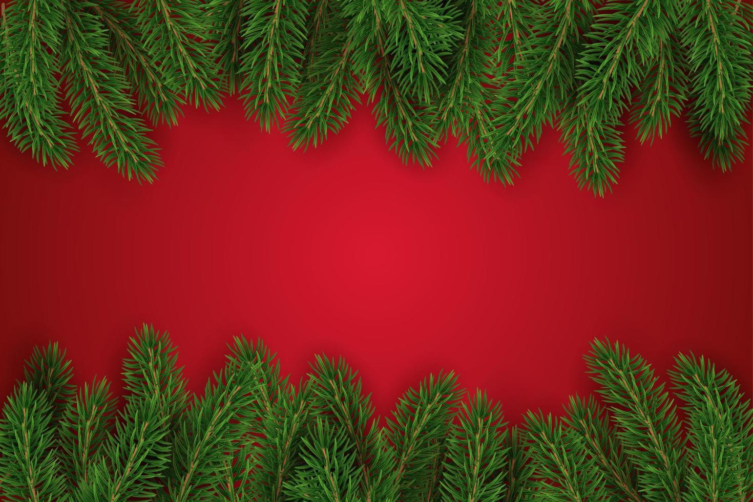 Grün Weihnachten Baum Geäst. Weihnachten, Neu Jahr, Winter Rand mit realistisch Geäst. Urlaub Hintergrund vektor