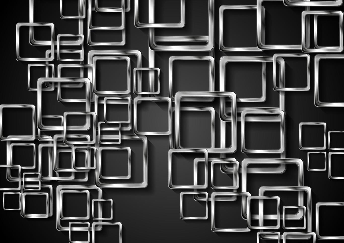 abstrakt krom metallisk kvadrater teknologi bakgrund vektor