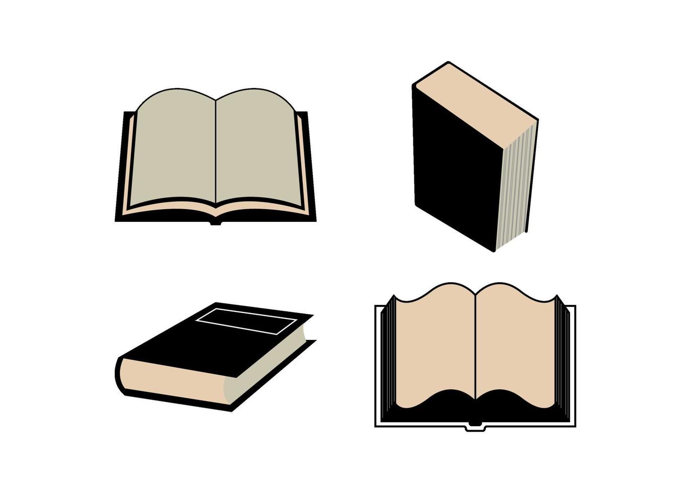klassisk gammal bok ikon design mall vektor