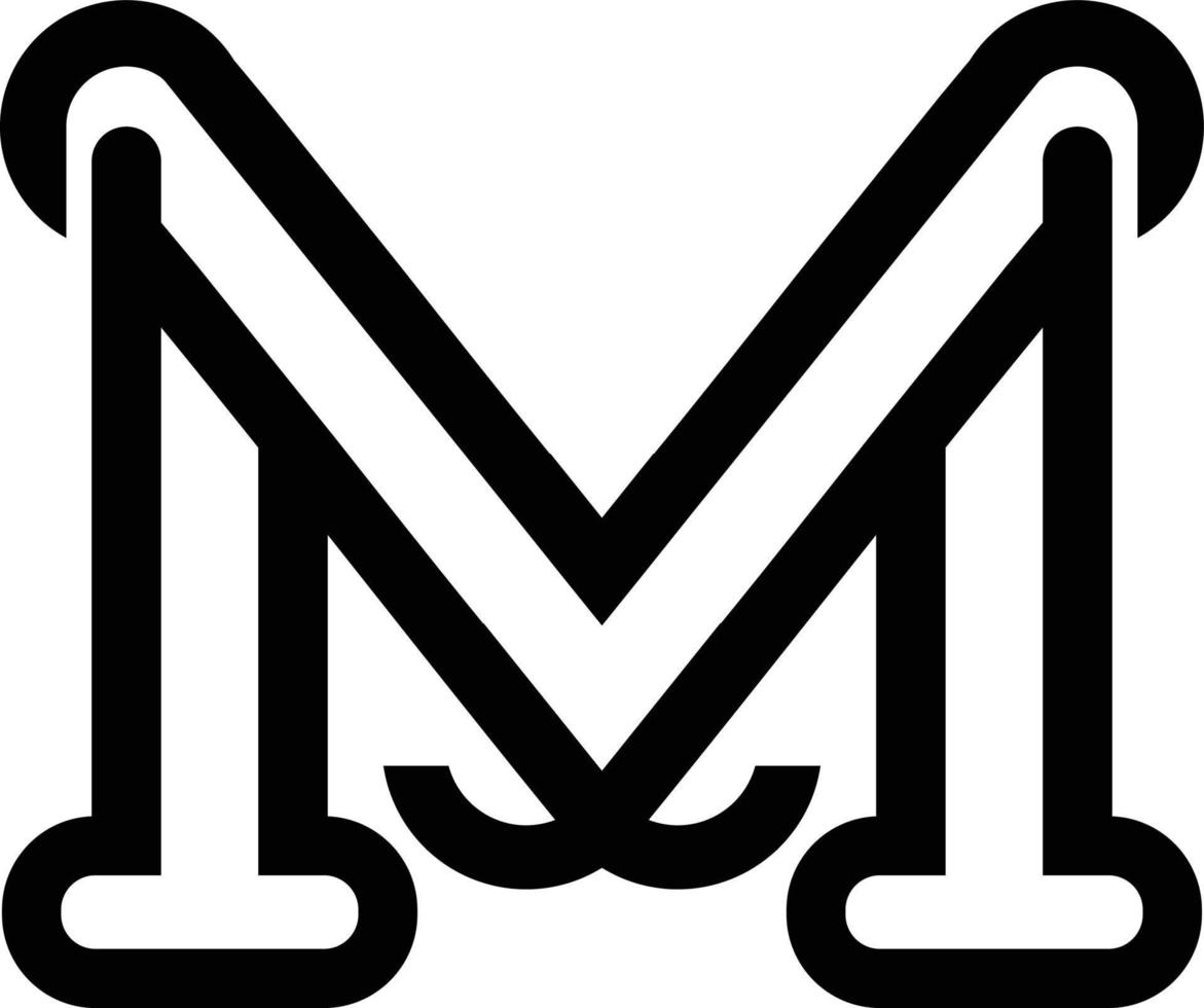 kreativ m logotypdesign vektor