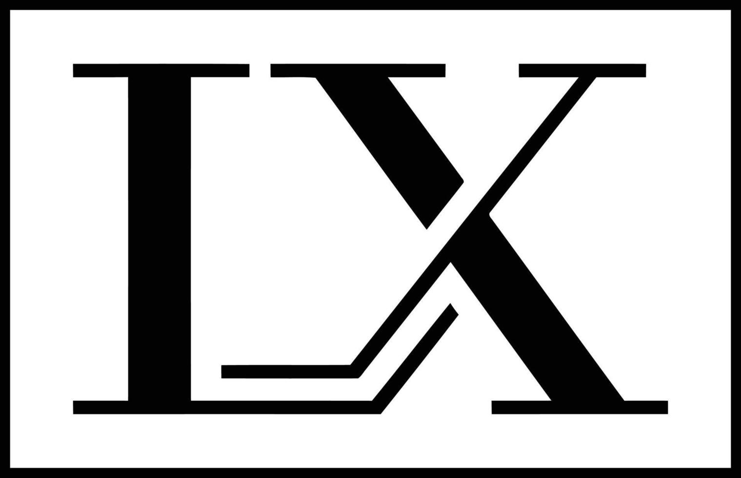 lx Luxus Mode Logo vektor