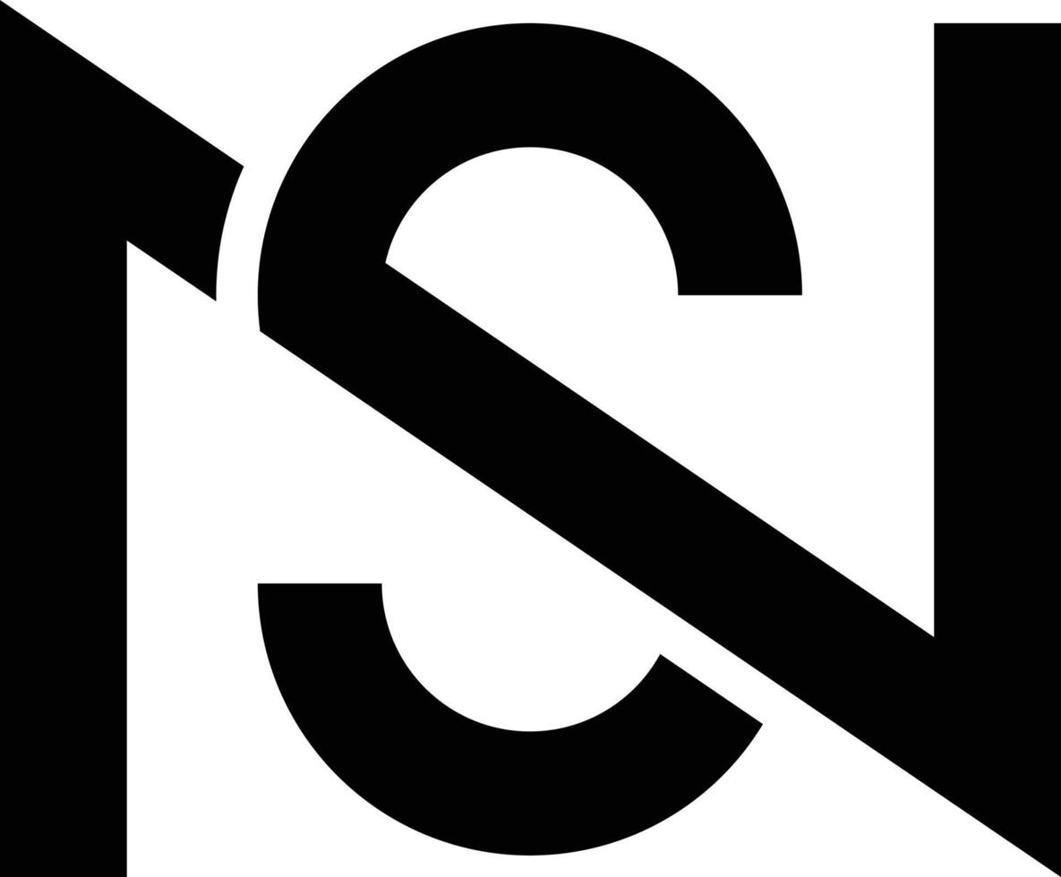 ns modern logotyp design vektor