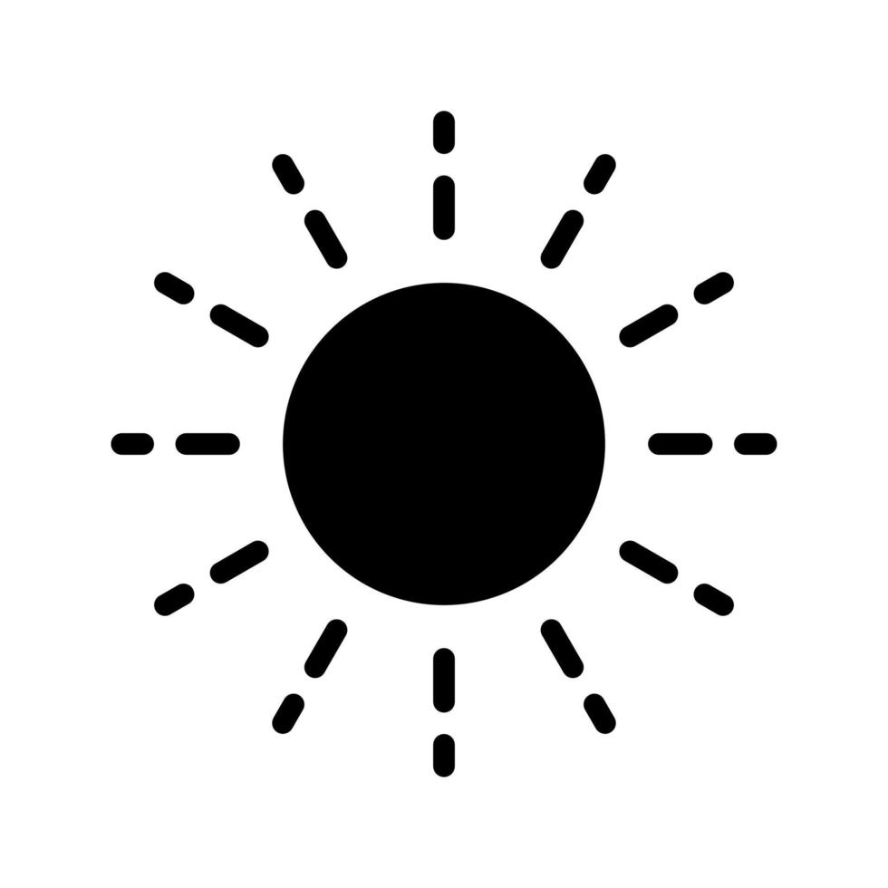 Sonne Symbol Vektor isoliert auf Weiß Hintergrund