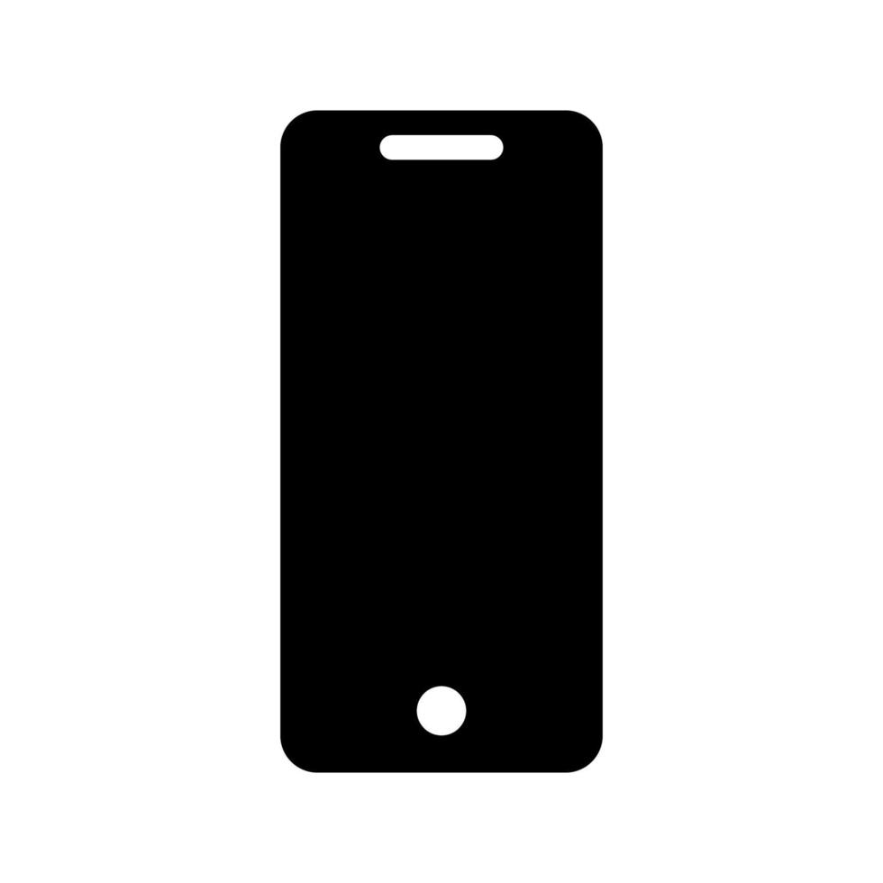 mobil telefon med tom skärm. platt stil. vektor illustration på vit bakgrund