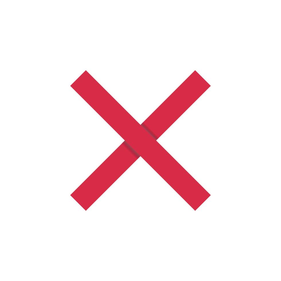 x rot Vektor zum Verbot Zeichen Illustration