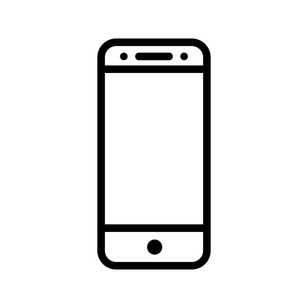 Handy, Mobiltelefon Telefon mit leer Bildschirm. eben Stil. Vektor Illustration auf Weiß Hintergrund