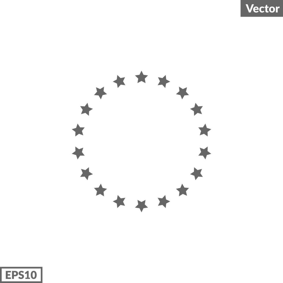 Sterne im Kreis Symbol Vorlage grau vektor
