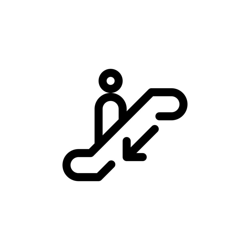 Rolltreppe Symbol zum Öffentlichkeit unterzeichnen. Vektor eps10 Illustration