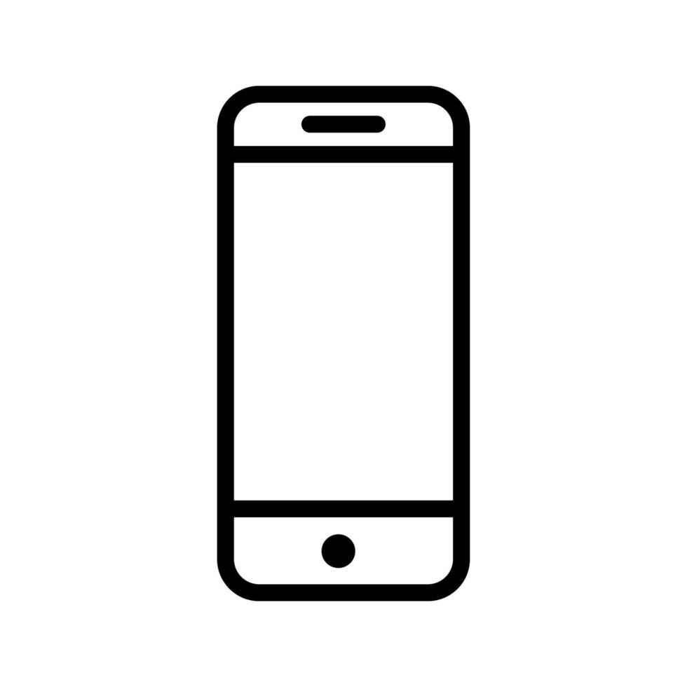 mobil telefon med tom skärm. platt stil. vektor illustration på vit bakgrund