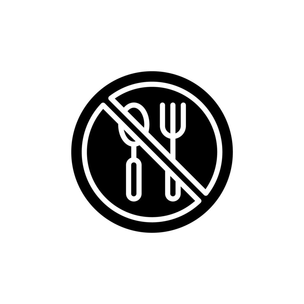 Vektor Illustration von Fasten Symbol mit Glyphe Stil.