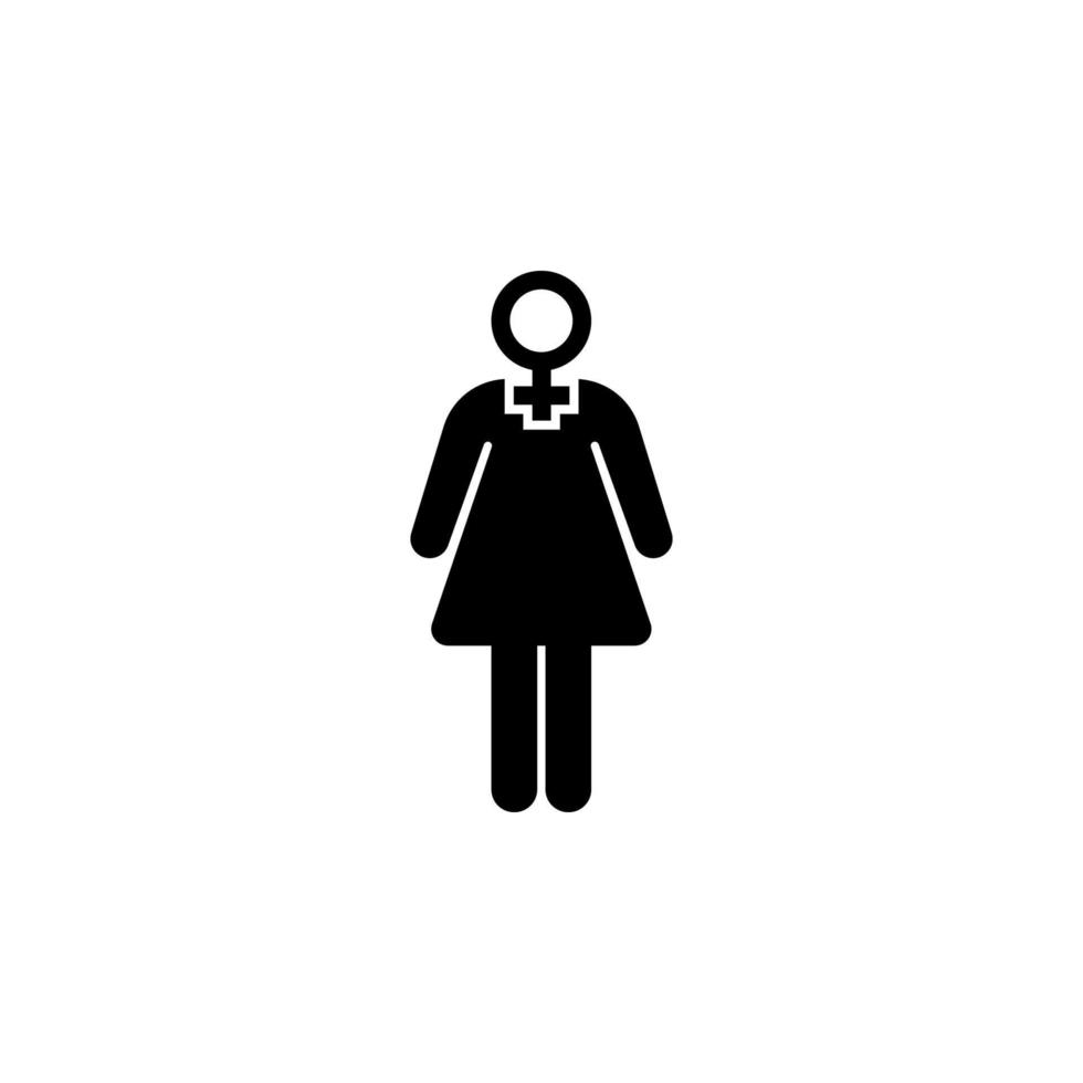 kvinna silhuett med de huvud av en kön symbol vektor