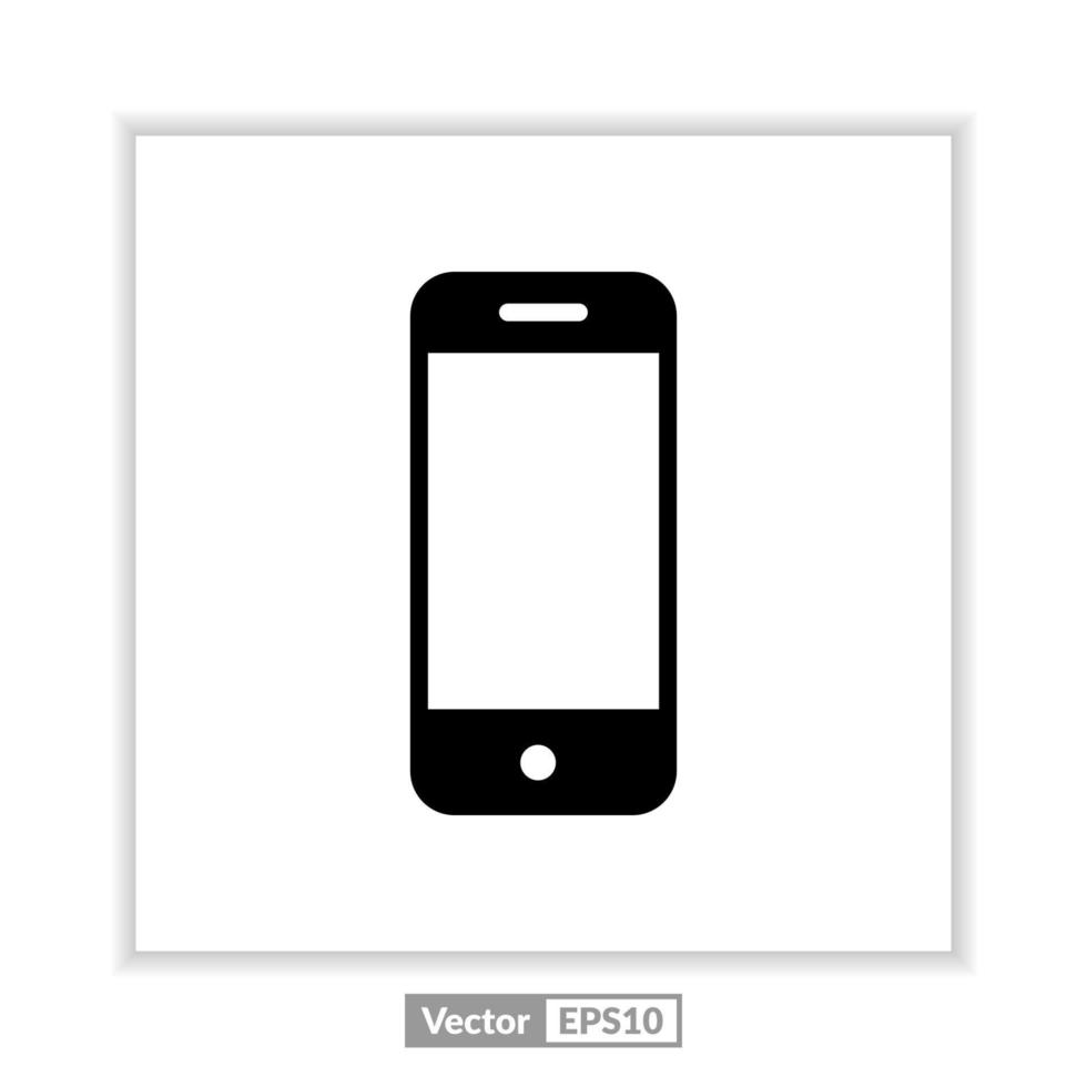 mobil telefon ikon. mobiltelefon symbol. smartphone vektor. mobil telefon med tom skärm. vektor illustration på vit bakgrund