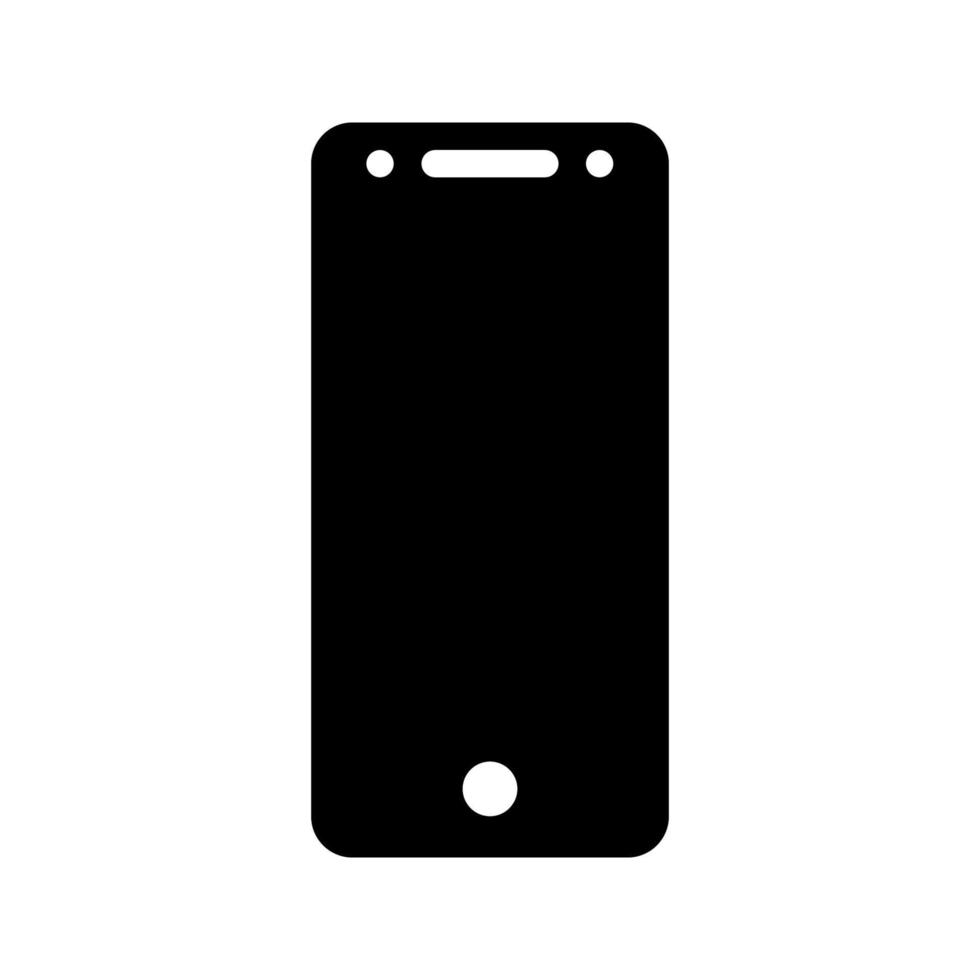 Handy, Mobiltelefon Telefon mit leer Bildschirm. eben Stil. Vektor Illustration auf Weiß Hintergrund