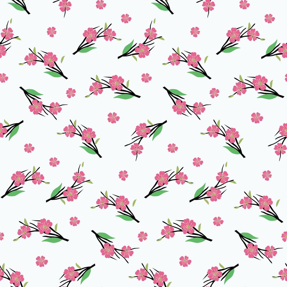 Blumen- Sakura nahtlos Muster zum Textil- vektor