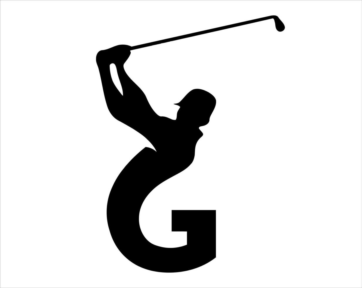 Golf Logo Vektor Illustrator auf Hintergrund