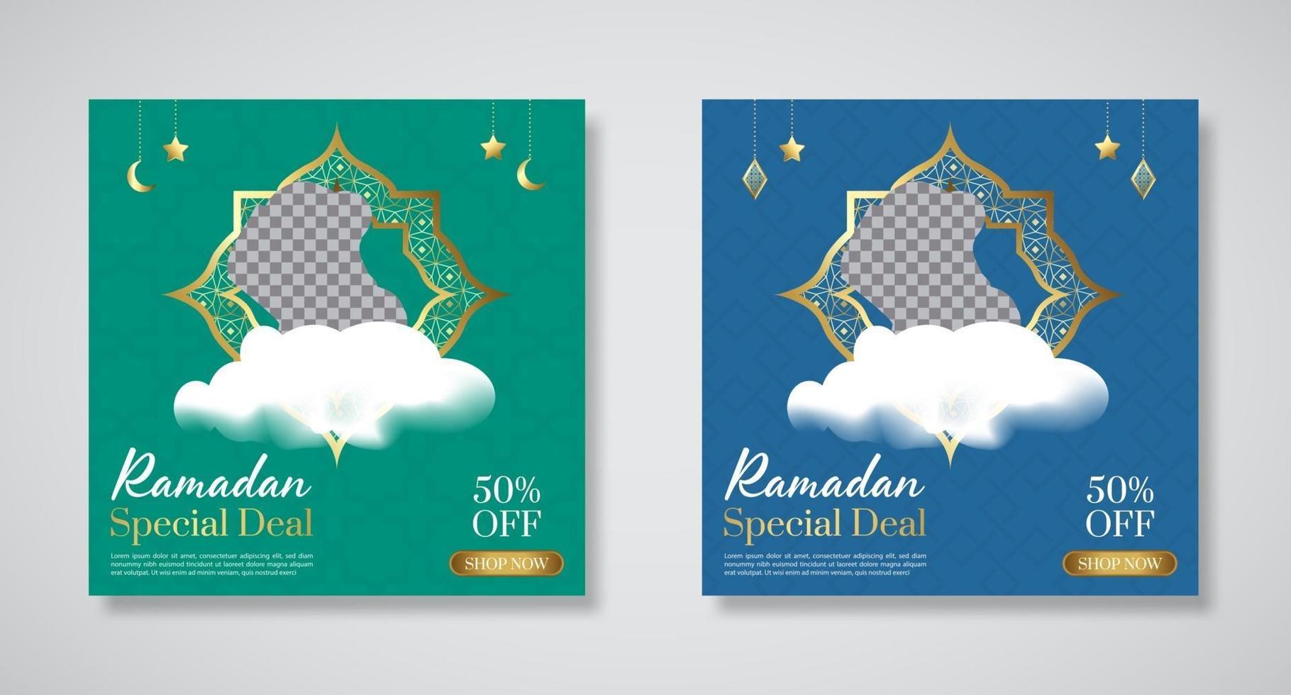 ramadan specialmall promo banner mallar vektor