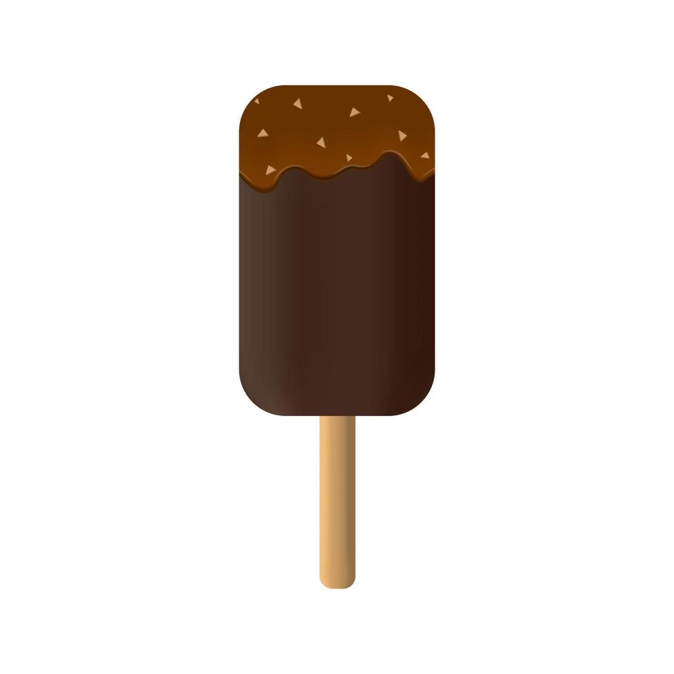 en vektor illustration av choklad is grädde med utsökt kola grädde, designad för reklam, reklam, och produkt syften