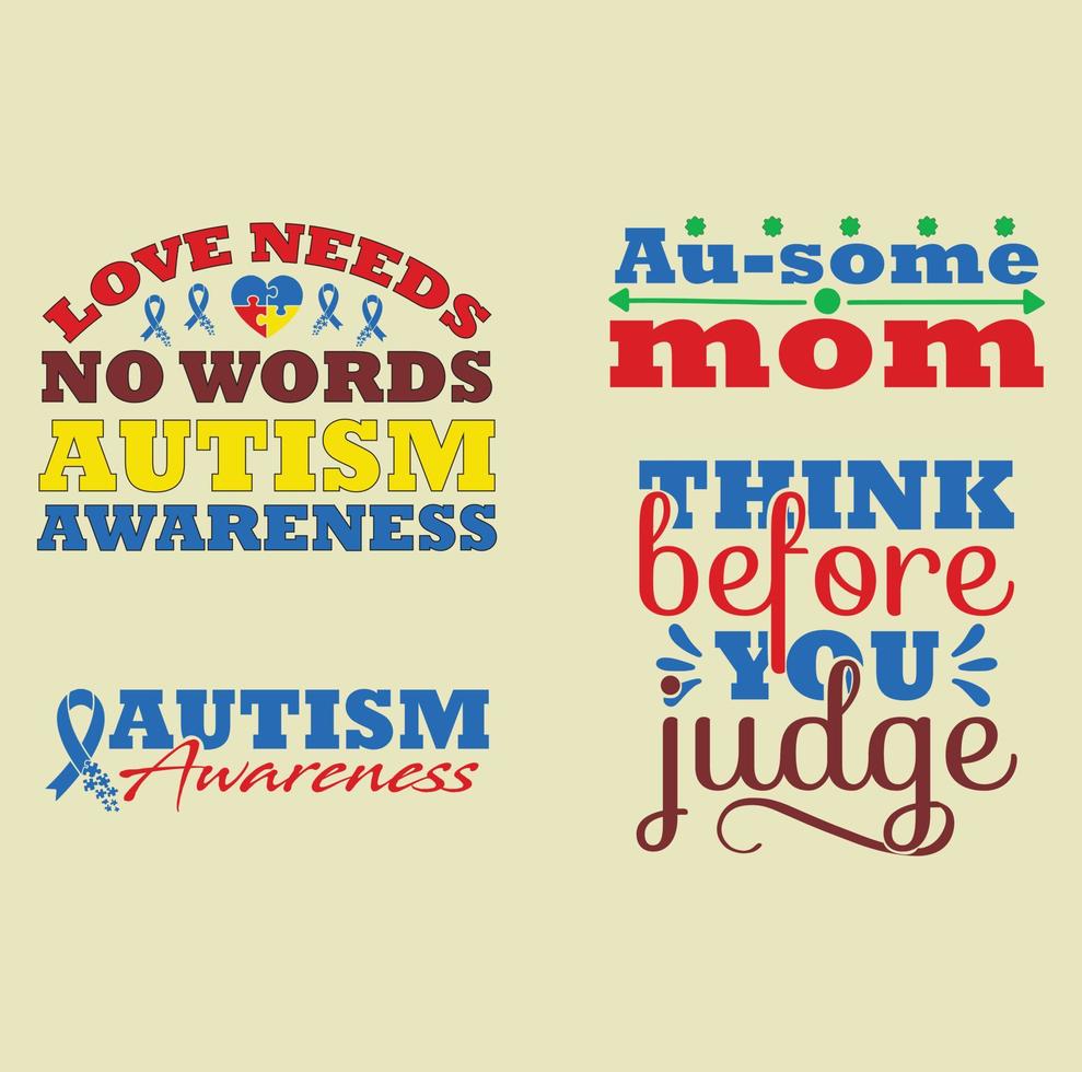 autism Citat t-shirt design vektor