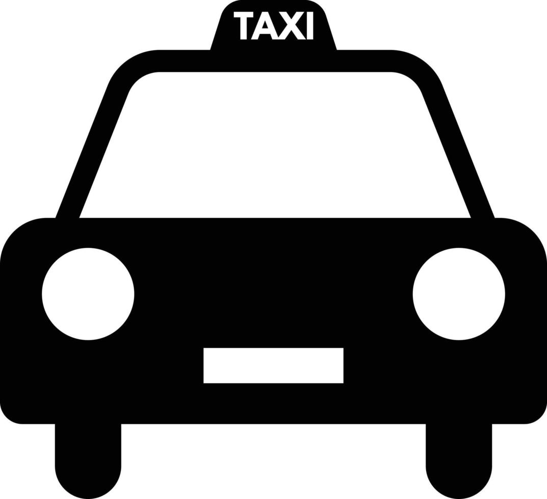Taxi Symbol Vektor Symbol isoliert auf Weiß Hintergrund. Auto Symbol