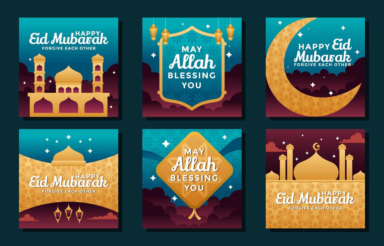 teile den Segen im heiligen Monat Ramadan vektor