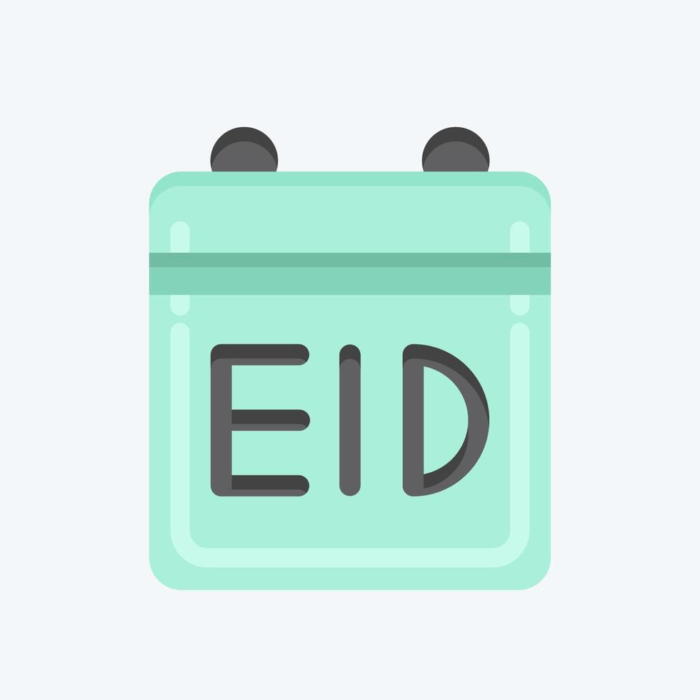 Symbol Kalender. verbunden zu eid al fitr Symbol. islamisch. Ramadan. einfach Illustration vektor
