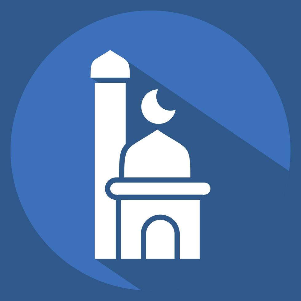 ikon moskén. relaterad till eid al fitr symbol. islamisk. ramadhan. enkel illustration1 vektor