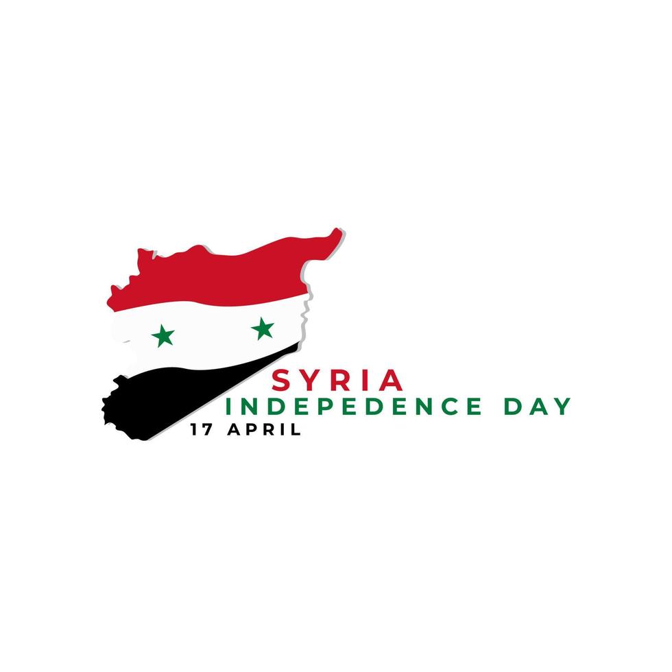 Lycklig syrien oberoende dag 17 april logotyp vektor ikon symbol illustration design mall