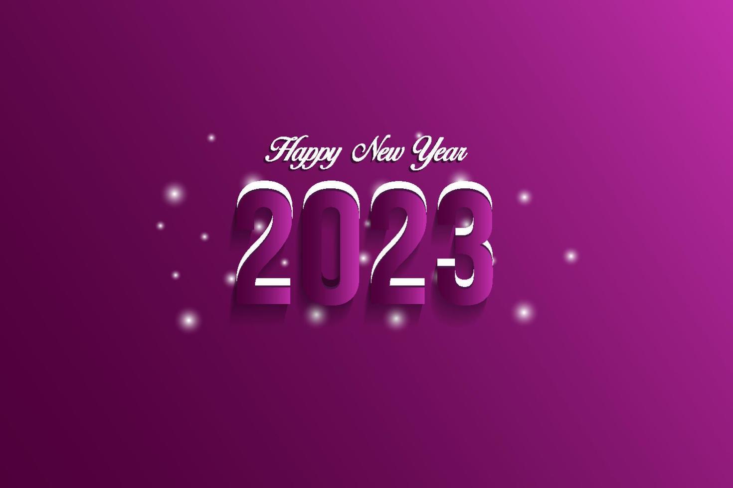 vektor logotyp 2023, ny år bakgrund med lila Färg