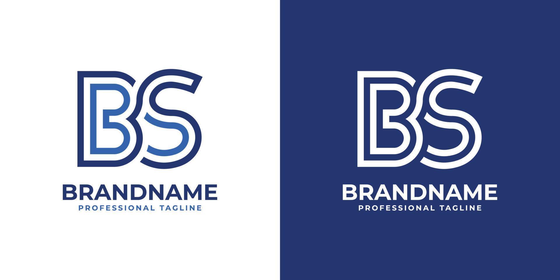 brev bs linje monogram logotyp, lämplig för några företag med bs eller sb initialer. vektor