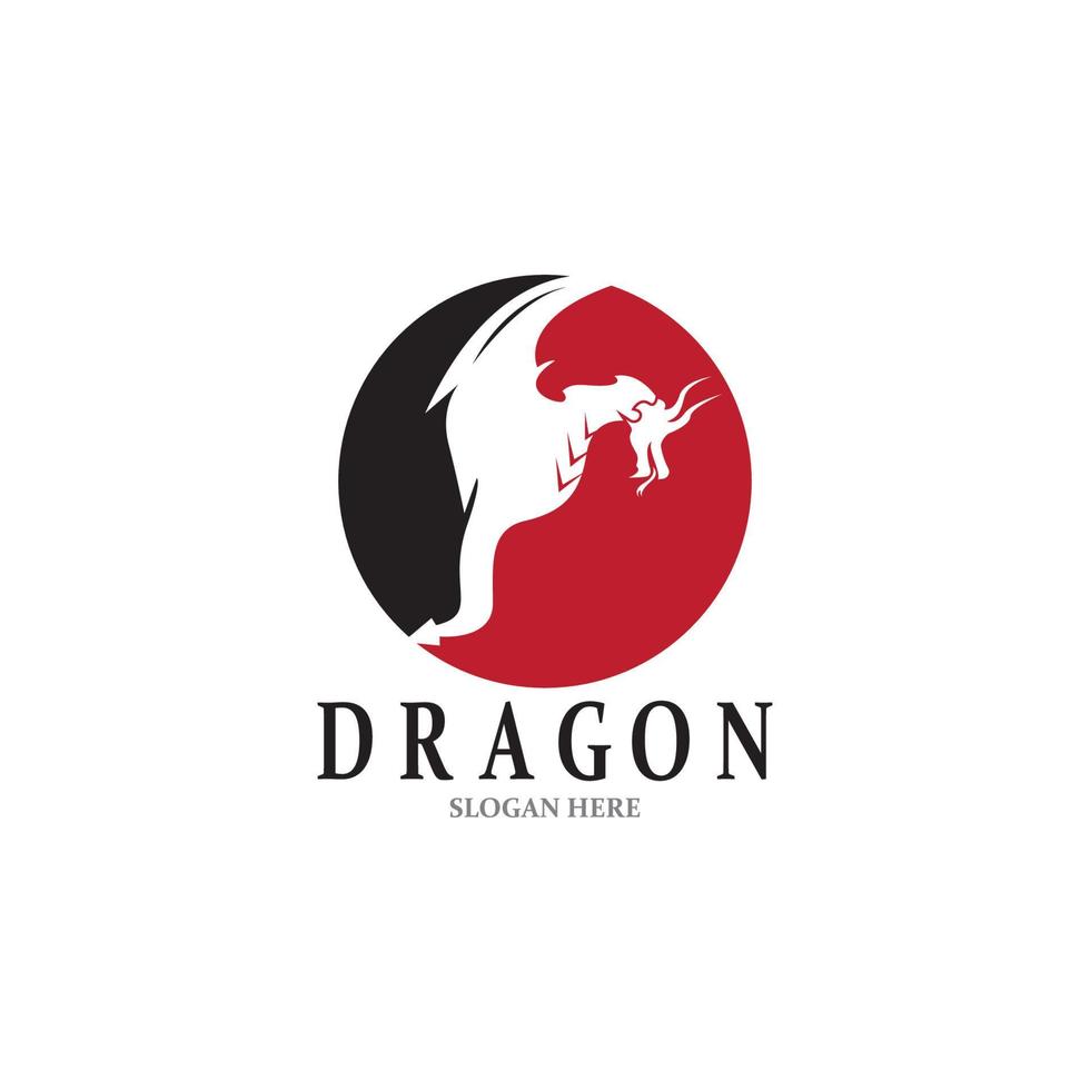 Drachen Silhouette Symbol Symbol Vektor Illustration