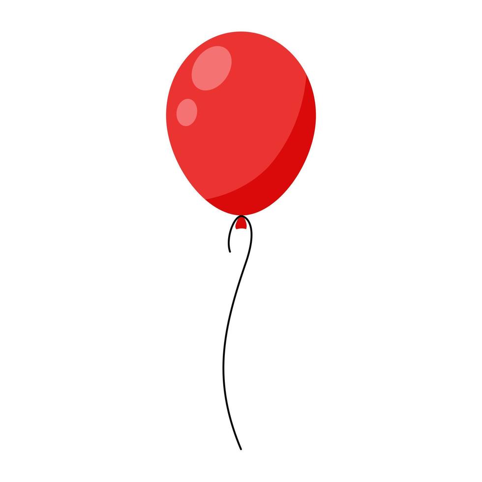 stor röd helium ballong vektor illustration