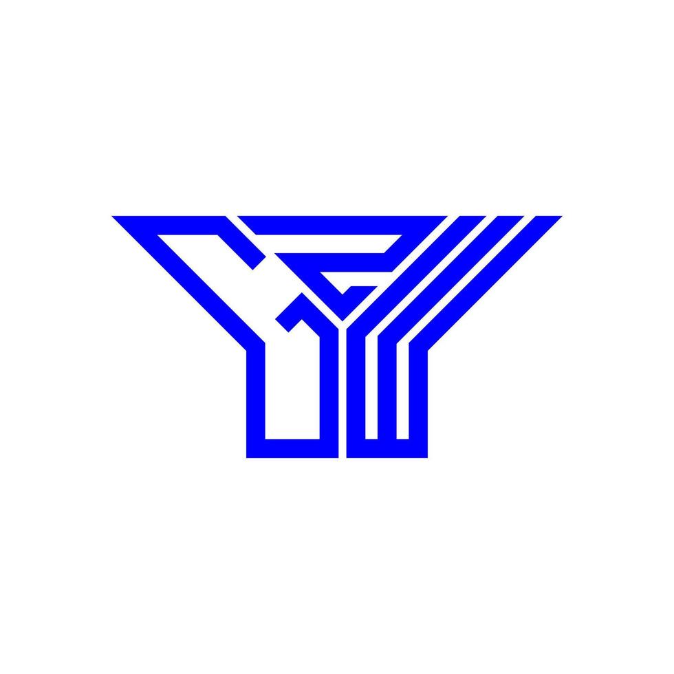 gzw brev logotyp kreativ design med vektor grafisk, gzw enkel och modern logotyp.