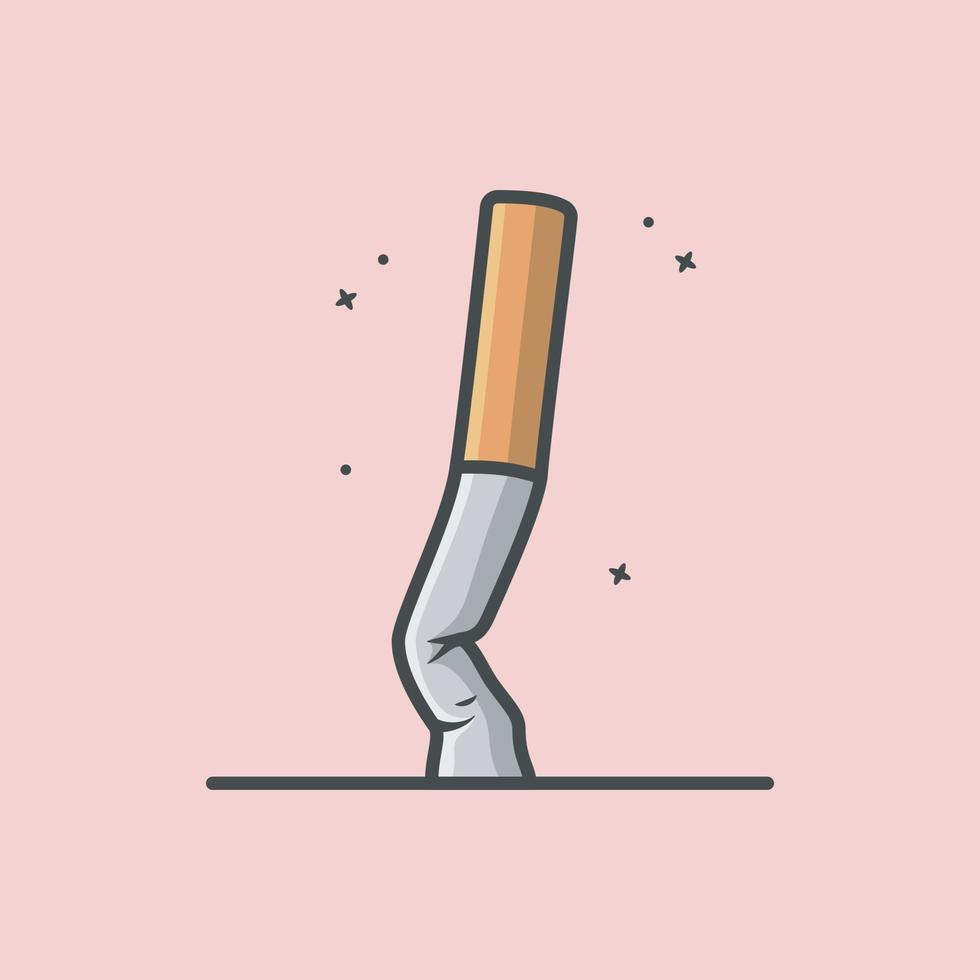 värld Nej tobak dag begrepp sluta rökning.tobak cigarett vektor illustration design