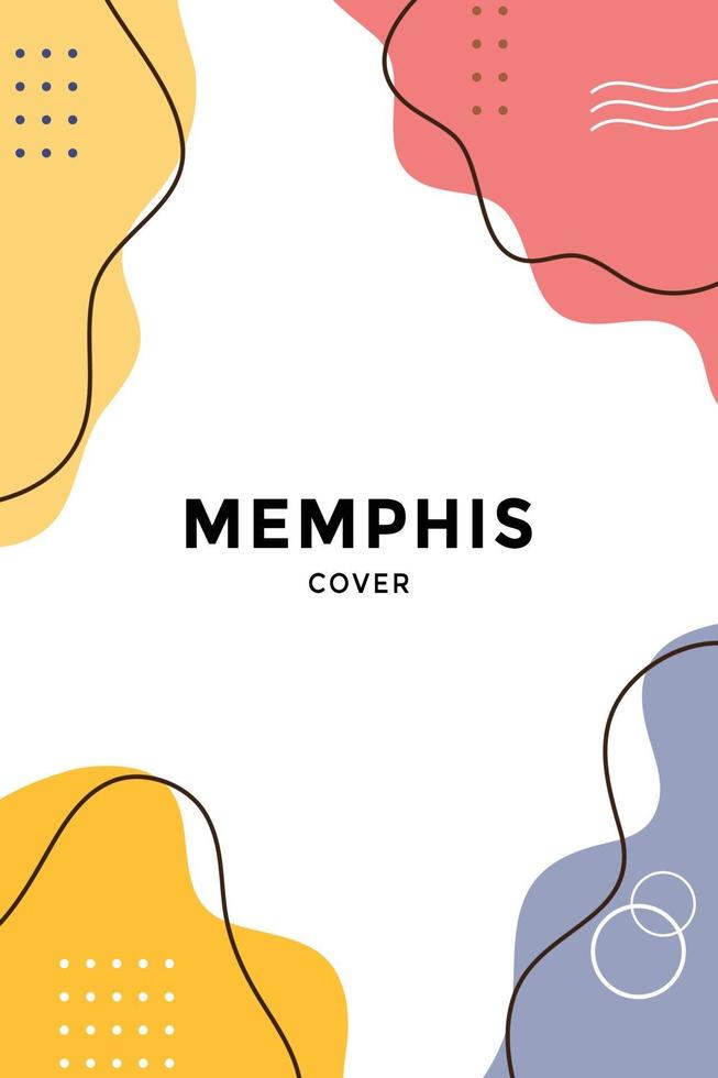 Memphis Design Cover Hintergrund Vektor Vorlage