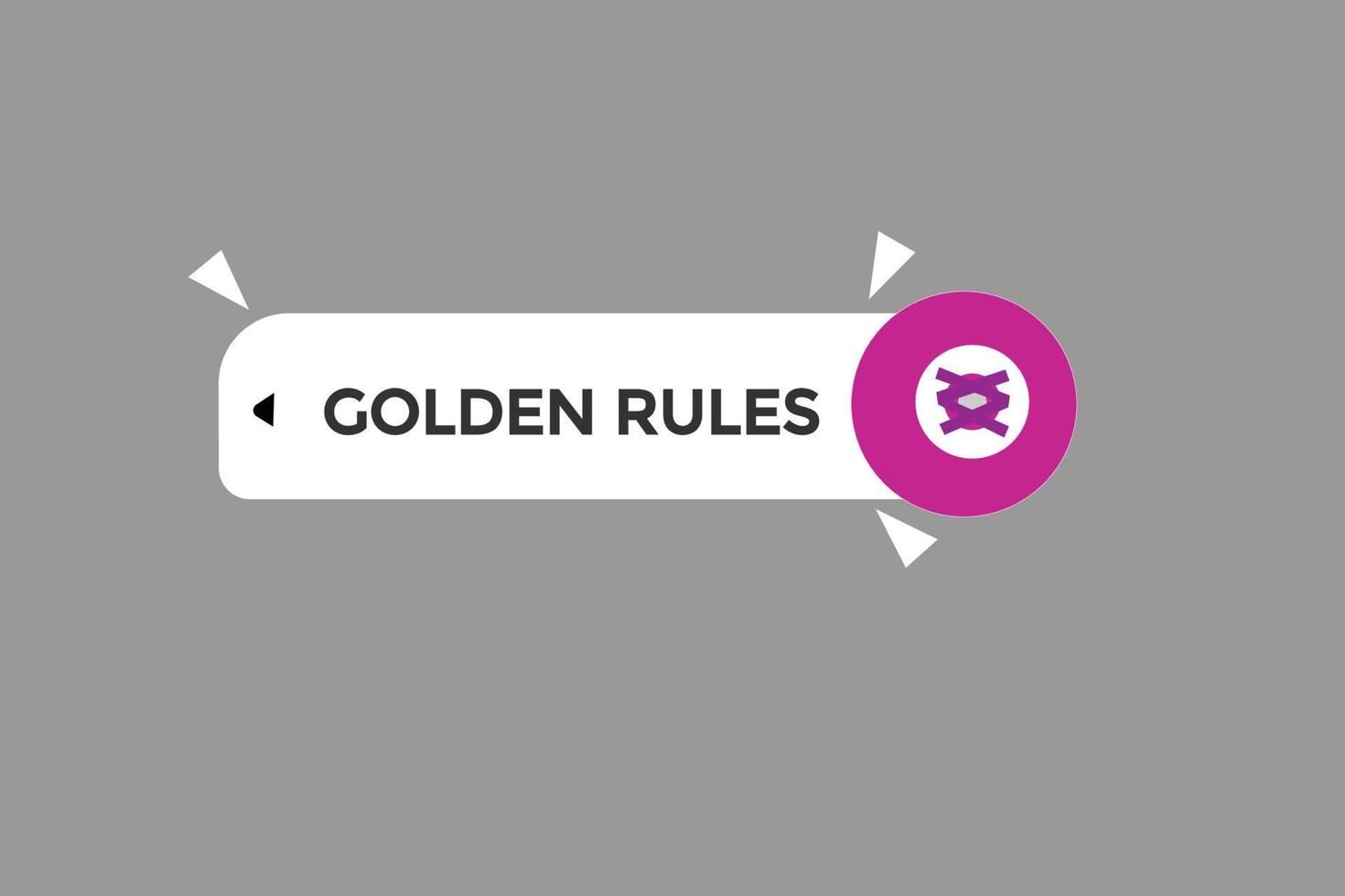 golden Regeln vectors.sign Etikette Blase Rede golden Regeln vektor