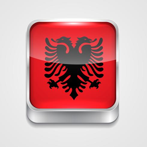 Flagge von Albanien vektor