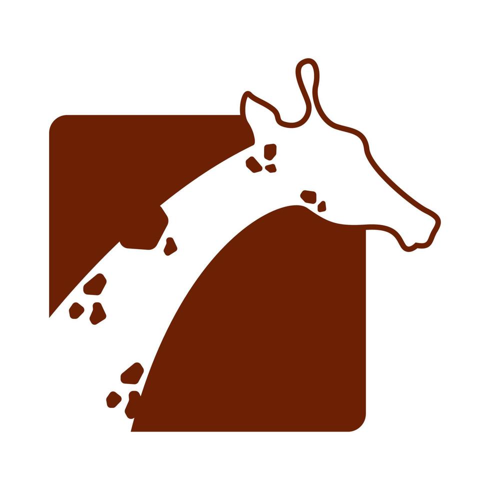 giraff logotyp ikon design vektor