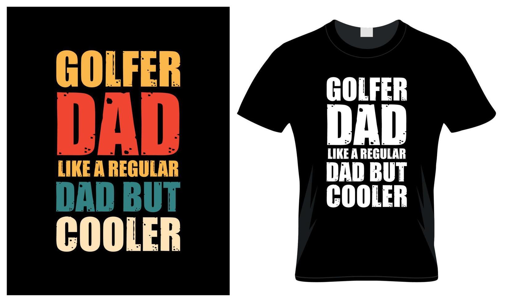 golfspelare pappa älskare fars dag årgång t-shirt design vektor