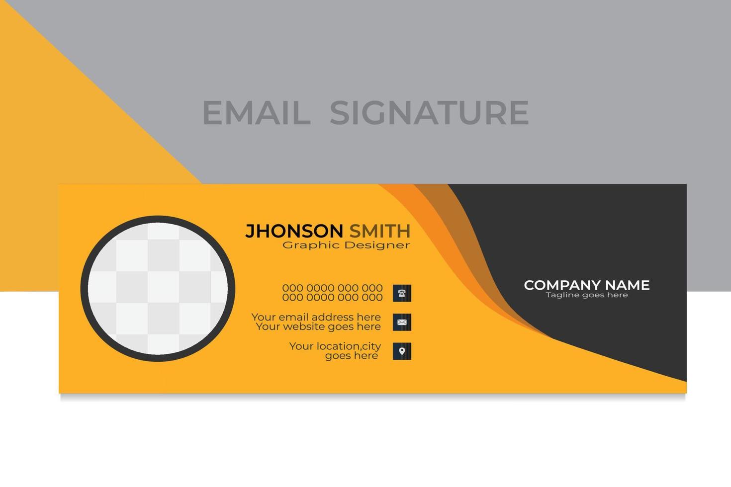 företags- rena vektor e-post signatur mall design