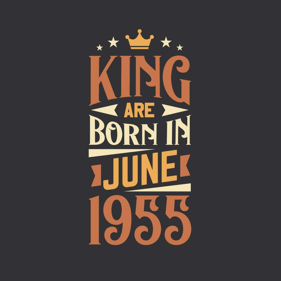 kung är född i juni 1955. född i juni 1955 retro årgång födelsedag vektor
