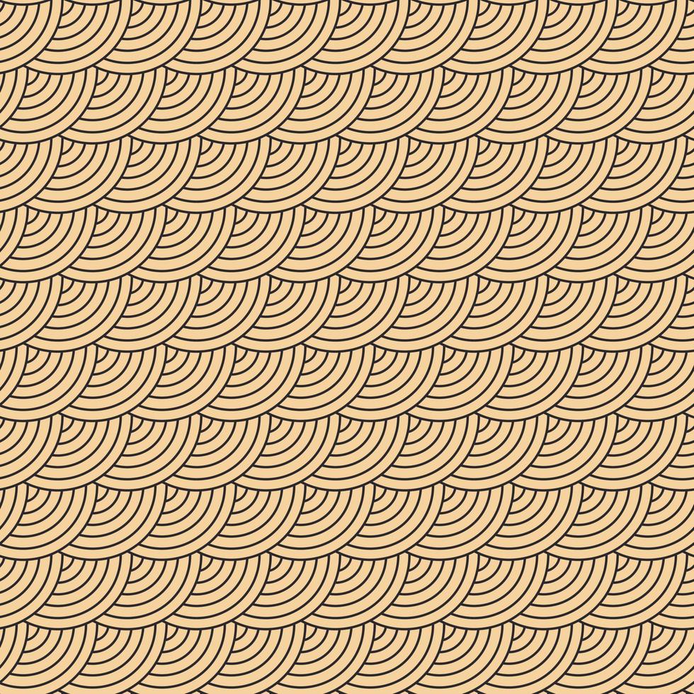 modernes Vektormuster im japanischen Stil. geometrische schwarze Muster auf goldenem Hintergrund, Kreise im Sand. moderne Illustrationen für Tapeten, Flyer, Cover, Banner, minimalistische Ornamente vektor